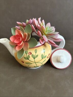 Two  Italian Ceramic tea pots